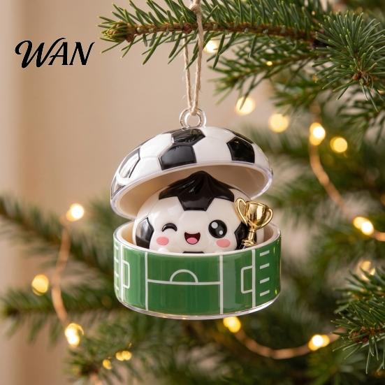 Tennis Dumpling Ornament 5/9Pcs 2D Acrylic Ball Ornament, Football Basketball Baseball Decor Golf Decor, Christmas Tree Hanging Decoration
