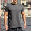 Мужские свободные спортивные футболки, летние футболки с круглым вырезом и коротким рукавом, футболки для тренировок на открытом воздухе, повседневные базовые топы для повседневной жизни, спорта и улицы