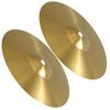 DOITOOL 8-inch Brass Drum Cymbals, Set of 2, Hi-Hat Cymbals, Jazz Drums, Easy Installation, Practice, Musical Instrument Accessories