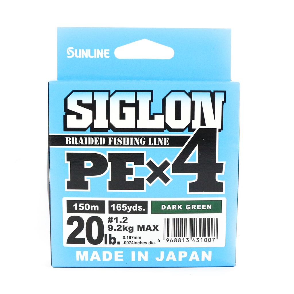 Sunline PE Line X4 Siglon 150M PE 1,2 20 фунтов темно-зеленый (1007)