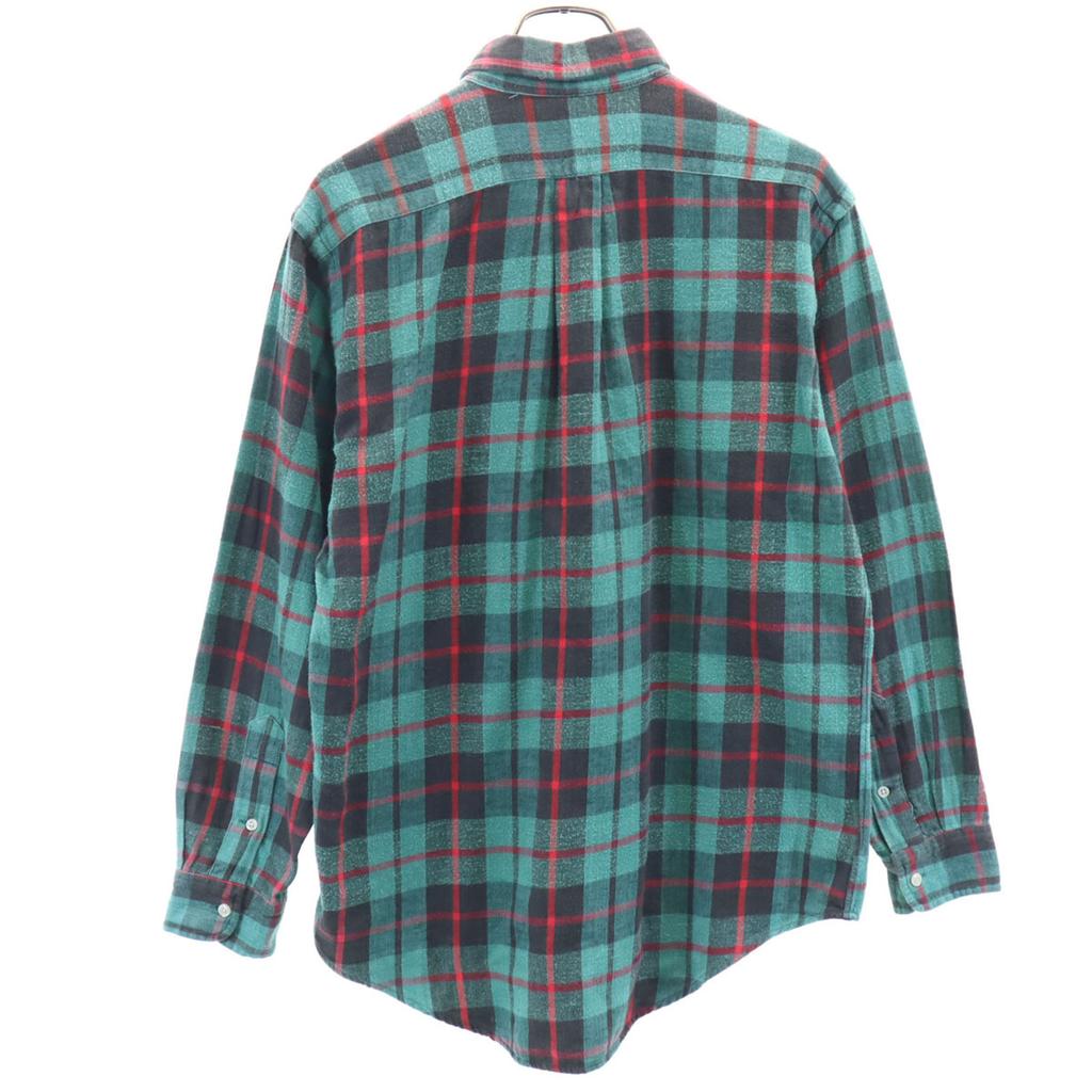 POLO COUNTRY RALPH LAUREN 80-е 90-е Винтажная рубашка из хлопка с длинным рукавом в клетку тартан Мужская Б/у