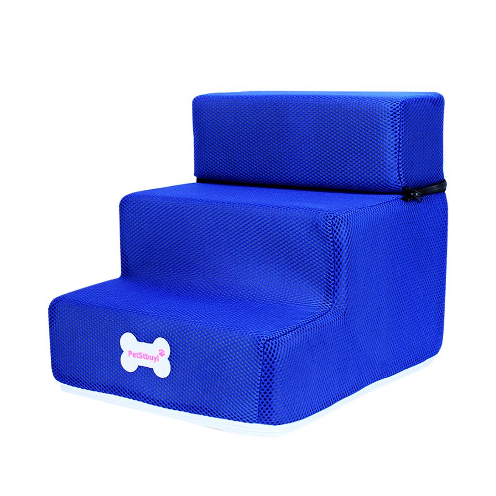 New Breathable Mesh Foldable Pet Stairs Detachable Pet Bed Cat Dog Ramp 3 Steps