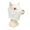 Funny White Alpaca Latex Mask Party Animal Headgear