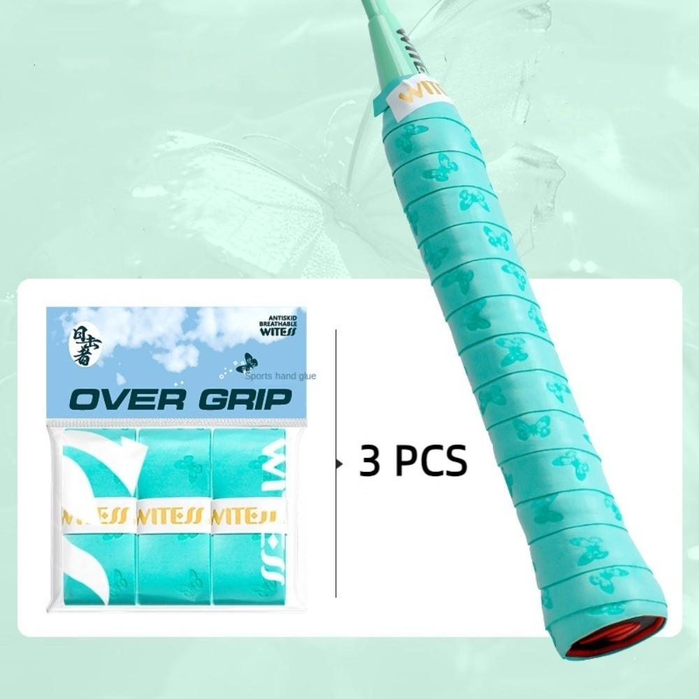 3 Pcs Non-slip Tennis Overgrip Sweat Absorption Badminton Grip Tape Fishing Rod