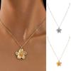 Flower Necklace for Women Metal Flower Pendant Necklace Hypoallergenic Jewelry for Weddings