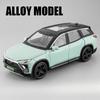 1/32 NIO ES8 SUV Alloy Car Model Toy Metal Diecast Simulation Off Road Vehicle Door Opened Pull Back Collection Toy for Boy Gift