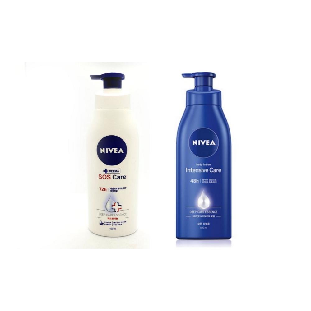 Nivea Moisturizing Lotion Set Intensive 400ml + SOS Care 400ml