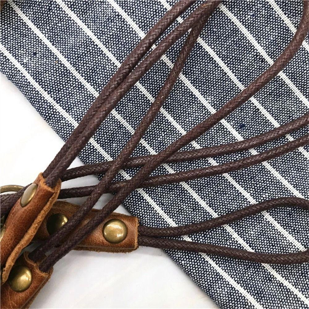 Cowhide Genuine Leather Leather Lanyard Wrist Neck Lanyard Work Card Holder Phone Neck Strap