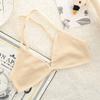 Women Sports Bra Comfort Cotton Bras for Women Thin French Style Bralette Sexy Deep V Triangle Cup Cross Tank Top Bra Gym