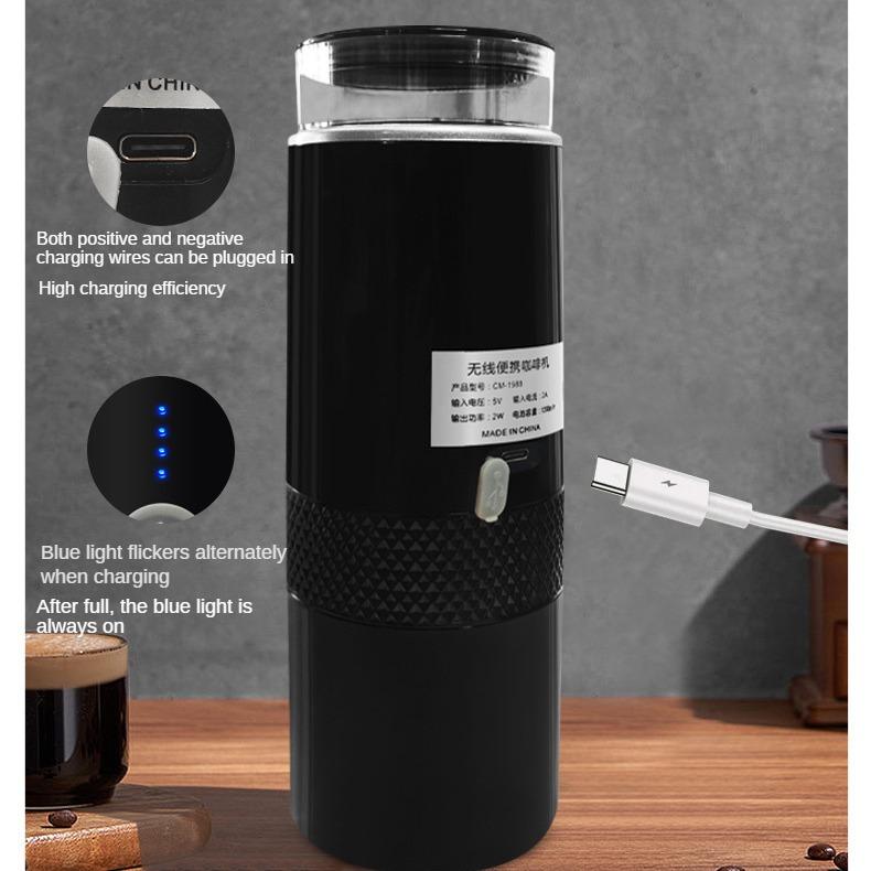 Портативная электрическая кофемашина, беспроводная американская концентрированная капсульная кофемашина, уличная машина