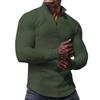 Осень Зима Мужская Толстовка без капюшона Свитшот Оверсайз Маленький квадрат Молния до середины Стойка Водолазка Пуловер Свитер Джоггер Спортивные топы