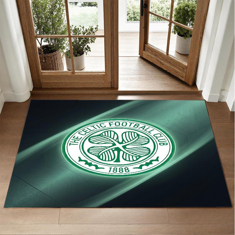 Celtic FC Design Crystal Velvet Rug Soft Decorative Mat for Bedroom Entrance