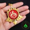 Аниме Genshin Impact God's Eye Paimon Diluc металлический брелок для ключей сумка кулон подарок