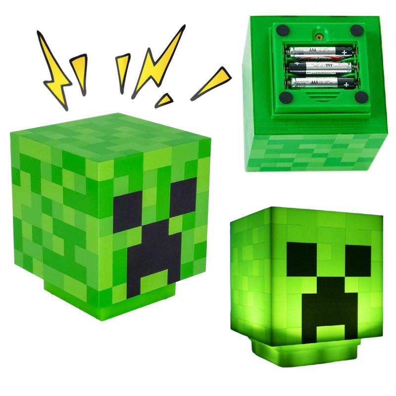 Уникальный светодиодный фонарь-лампа с меняющимся цветом в стиле Minecraft, декоративный подарок для всех