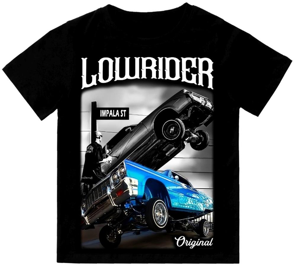 Футболка с принтом Low Rider Original Blue Impala 64 на Shaka Wear, тяжелая, унисекс