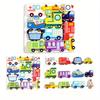 Boxed Puzzle Children's Toys, Food, Animals, Dinosaurs, Cars, Various Themes,Matching, Puzzle Puzzle Board, Cartoon Design, Wooden Puzzle