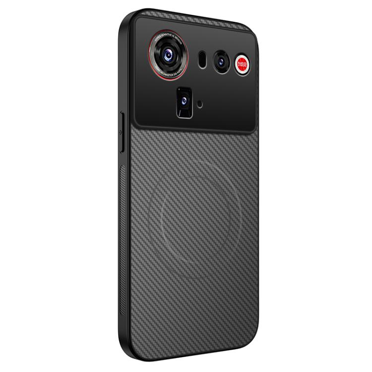 TQ Series Magnetic Carbon Fiber Texture PC Hybrid TPU Phone Case For ZTE nubia Z50