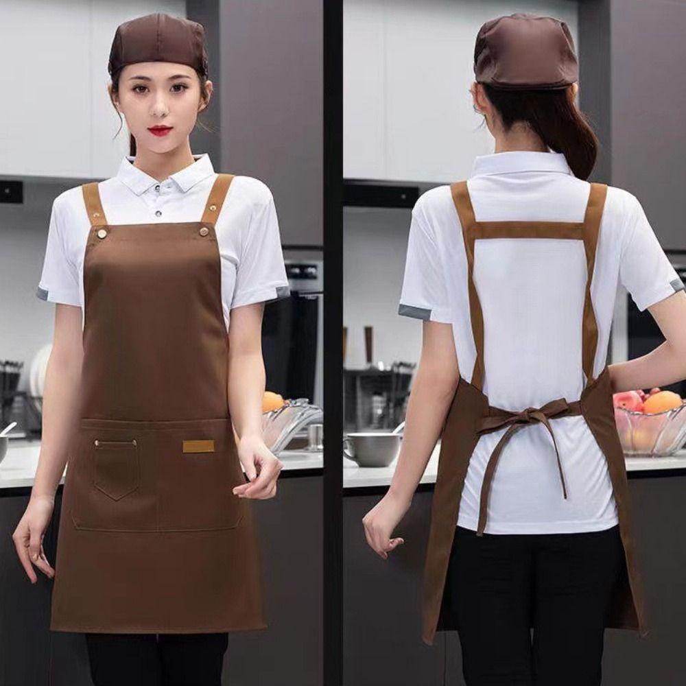 Oil Resistant Waterproof Apron Multi-function Chef Apron Work Clothes Cleaning Apron Waiter