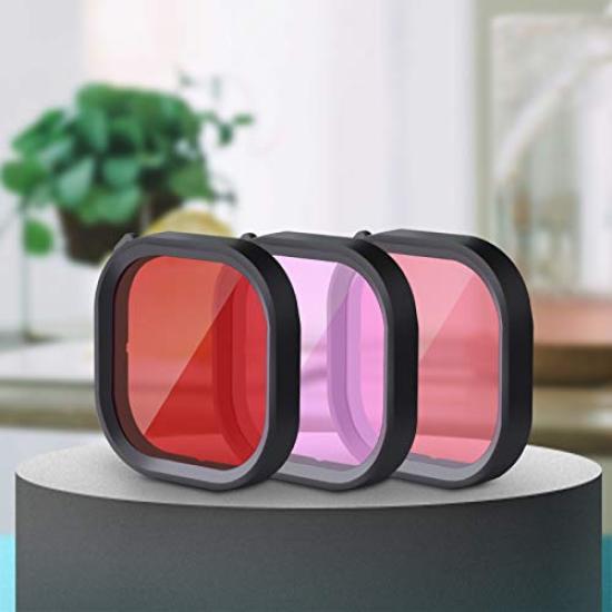 Водонепроницаемый корпус FitStill для Go Pro Hero 13 12 11 10 9, черный защитный чехол для подводного плавания с 3 комплектами фильтров, аксессуары, черный/Hero