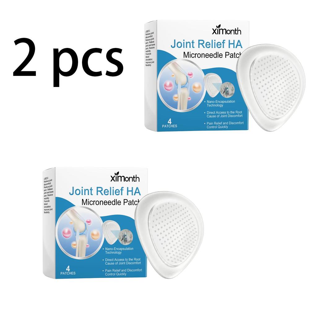 XIMONTH Микроигольный пластырь для облегчения боли в суставах, мягко успокаивает дискомфорт и болезненность в суставах и мышцах, пластырь для местного ухода за телом и суставами 4 шт.