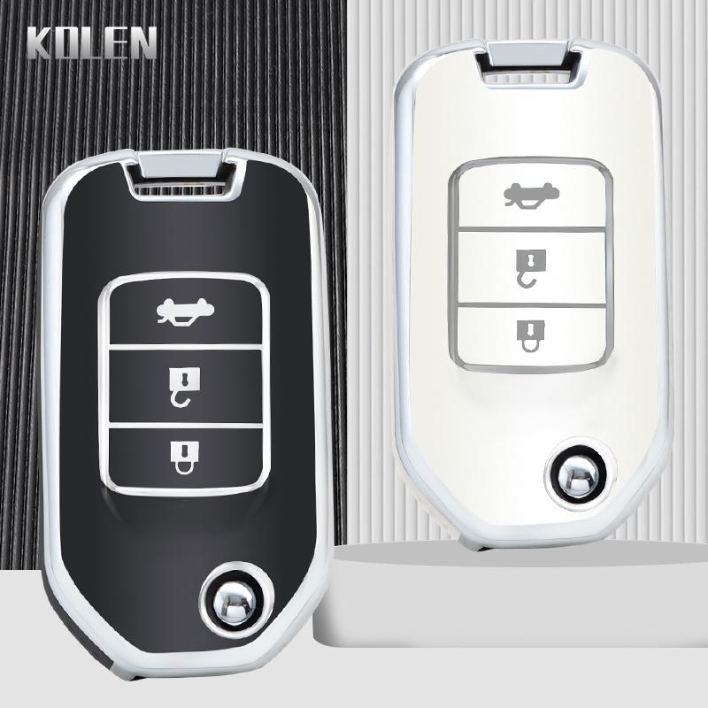 Чехол-книжка из ТПУ для автомобильного ключа-выкидушки для Honda Civic HRV CRV XRV CR-V Crider Odyssey Pilot Fit Accord Защитный чехол Аксессуары Сумка