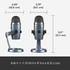 Logitech G Blue Yeti Nano BM300SG USB Gaming Microphone, Condenser Microphone for Mac, PS5, PS4, and PC, Shadow Gray, Gaming, Live Streaming, 2-Year W
