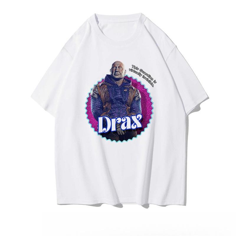 Genuine Men's and Women's Galaxy Guardians Groot Raccoon Printed Short Sleeve T-Shirt Large Size Men's Clothing