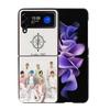 K-KPOP A-ATEEZ Чехол Case Для Samsung Galaxy Z Flip 7 6 Flip4 Flip5 Zflip3 Черный Жесткий Поликарбонатный Корпус Телефона Защитная Крышка