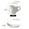 Face Shape Kissing Face Cups With Tray Coffee Cup Unique Artistic Ceramic Mug  Home Use
