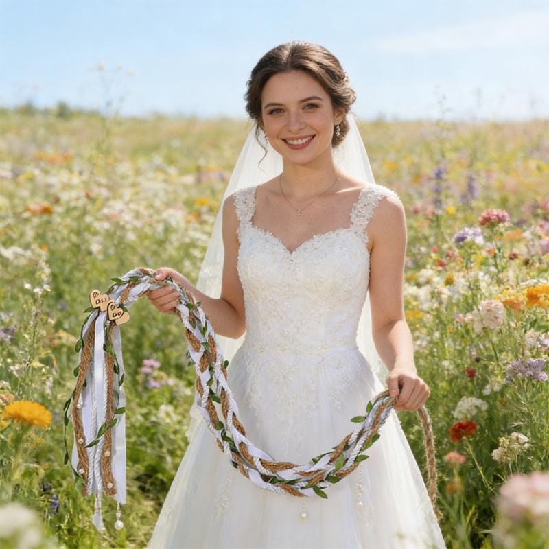 Традиционная свадебная веревка для церемонии Handfasting, Декорация для церемоний, Простой дизайн, удобный в обращении, Lazos Para Boda для особого события