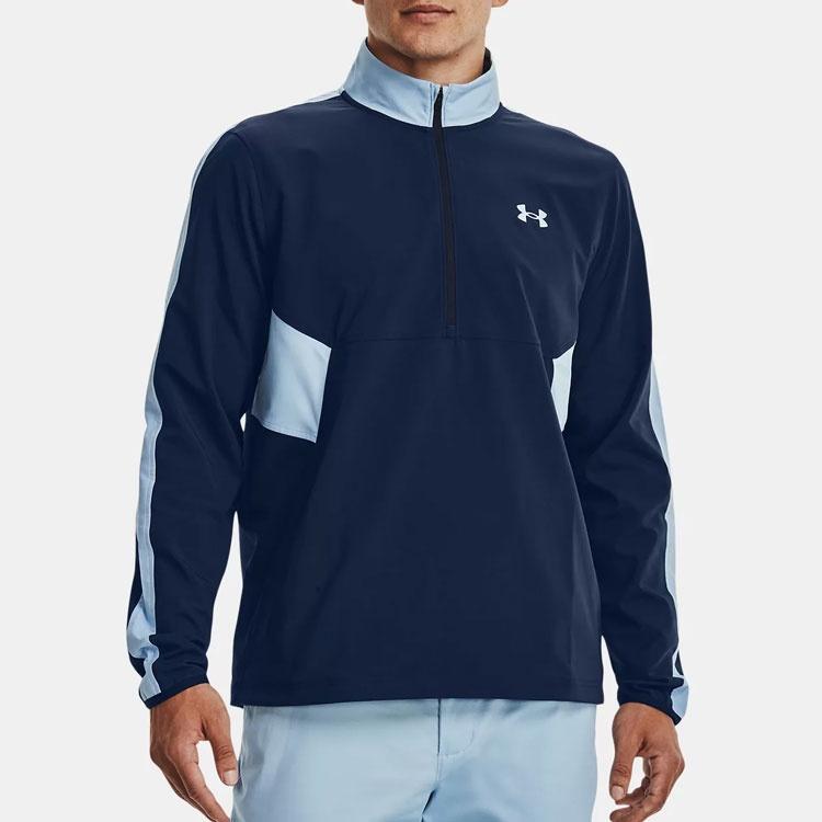 Under Armour Storm Sweatshirts Men's Collegiate Blue Turtleneck Moderate Regular Unisex 1370156-409