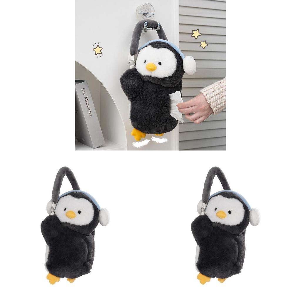 Cute Cartoon Plush Tissue Dispenser For Car Interior And Desk Organization With Auto Design