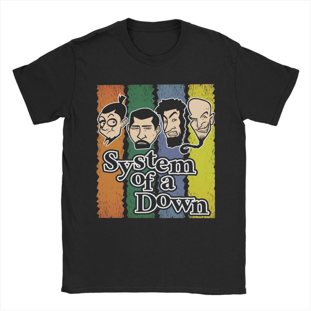 Novelty Punk Rock Band System Of A Down Tshirt Unisex Round Neck Short Sleeve Clothing Cotton Summer Top Tee