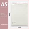 A5/B5/A4 Spiral Coil Notebook Horizontal Grid Blank Notepad Frosted Student Diary Sketchbook School Supplies Stationery