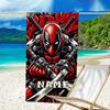 1pc Deadpool1 Beach Towel with Custom Name, Beach/Swimming/Bath/Picnic/Camping Towel, Suitable for Seaside Beaches