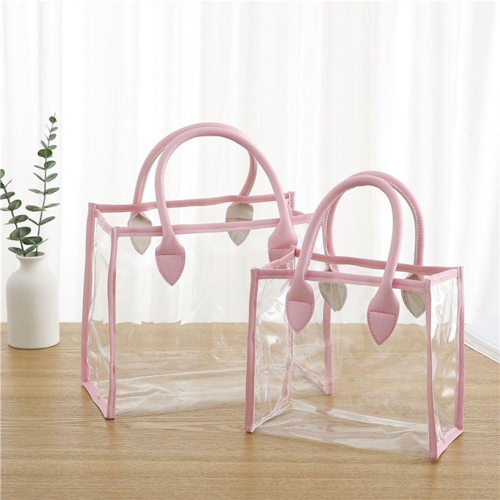 PVC Gift Bag Pink White Storage Bag Creative Shopping Bags