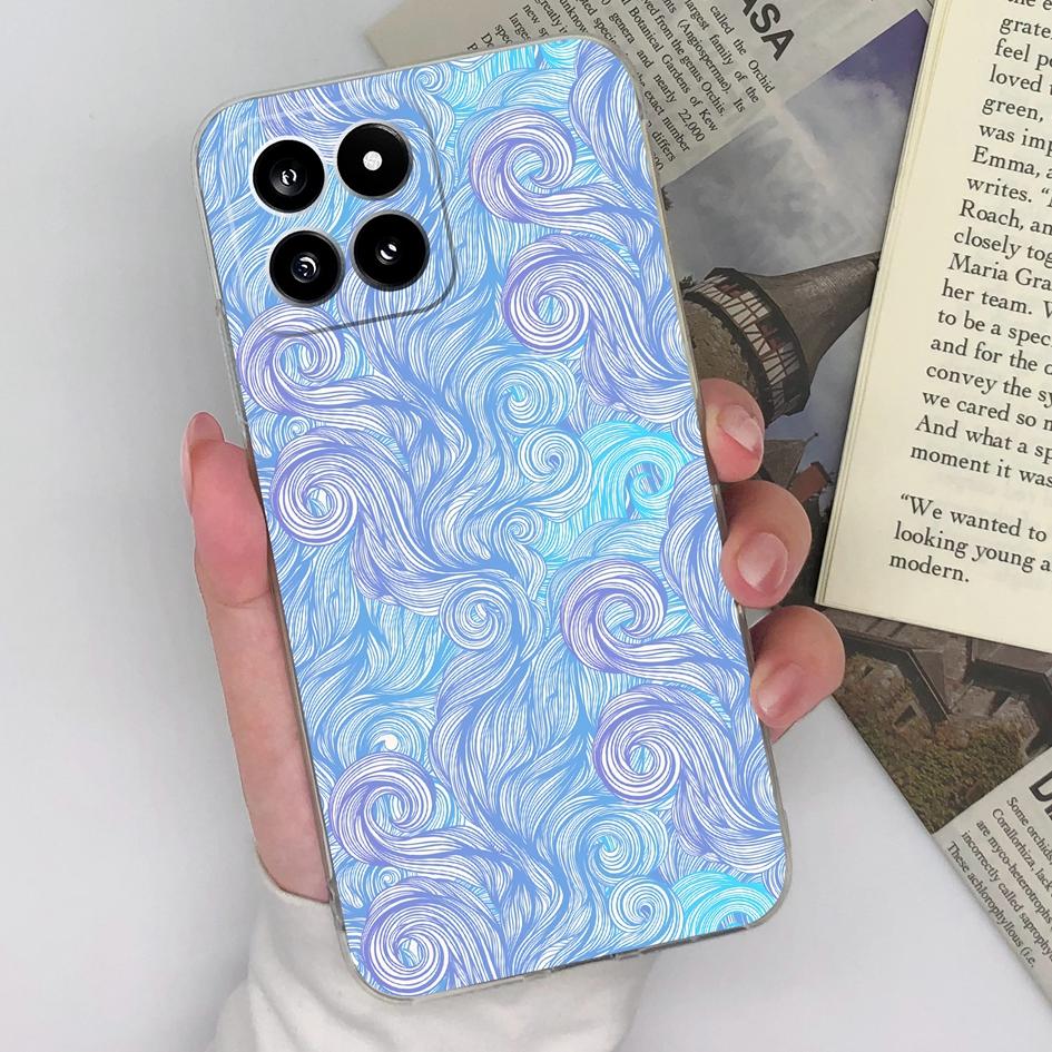 Cover For Xiaomi Poco X6 F5 Pro C51 C50 14 Case Phone Bags Clear TPU Soft Silicone Fancy Pattern Screen Protector High Quality Popular Capa For Xiaomi