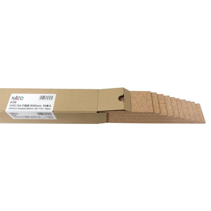 KATO HO Gauge Cork Roadbed 900mm 10pcs 1BOX Model Railroad Supplies 6-010 Brown 35.4 inches