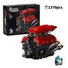 1370pcs Technical Building Blocks V8 Engine Model, MOC Mechanical Vehicle Simulation Bricks, Creative Toy Holiday Gift