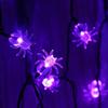 20FT 40LEDs Halloween String Lights Purple Spider Shaped Decorative Hanging Lights Waterproof
