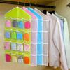 16-Pocket Door Back Hanging Bag Socks Bra Underwear Hanger Storage Organizer