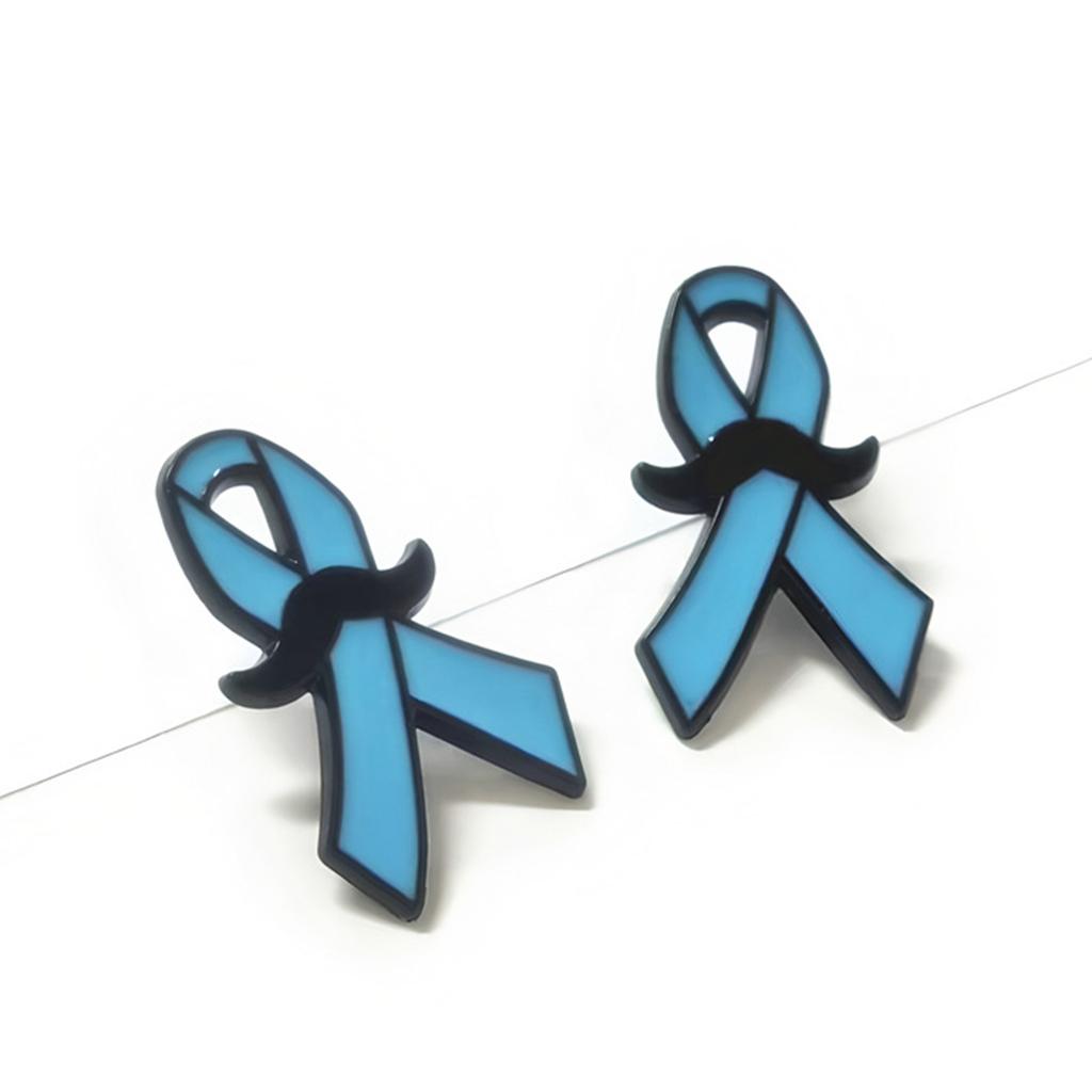 10pcs Blue Ribbon Brooch Badge Pin for Fashionable Individuals and Supporting Gathering Party All Age Clothing Accessory