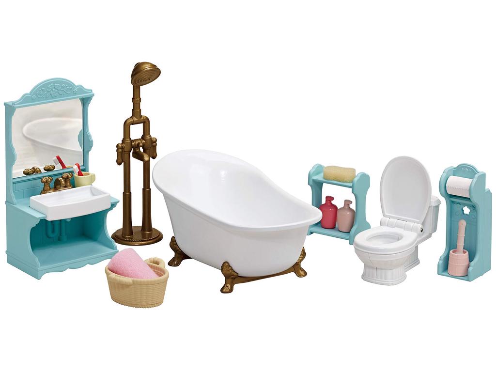 Sylvanian Families Furniture ST Mark Ages 3 and Toy Sylvanian EPOCH [Bathroom Set] SE-200 Certified, Up, Dollhouse, Families,