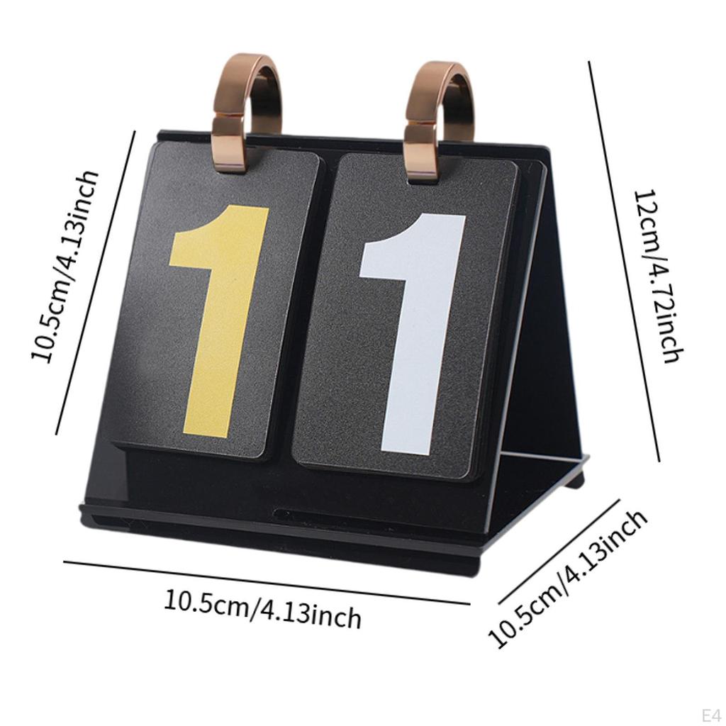 Карточная настольная игра Табло для счета Перекидной номер Счетчик очков Настольный Компактный Акриловый Ручной Большие цифры