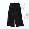 Summer Japanese Style Loose Cropped Trousers Ladies Modal Thin Shorts Solid Color Wide Leg Large Size Home Pants Womens Bottoms