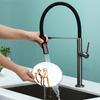 Кухонный смеситель для раковины Однорычажный Смеситель для горячей и холодной воды Пистолет Серый Вращающийся Латунный кран Магнитная функция Новое поступление