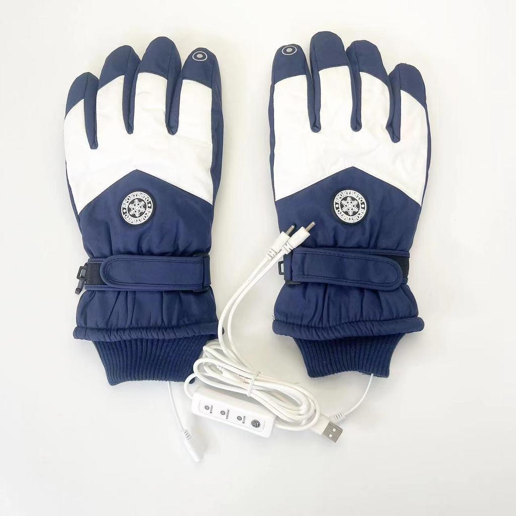 Лыжные перчатки с сенсорным экраном и USB-подогревом для зимней езды на велосипеде