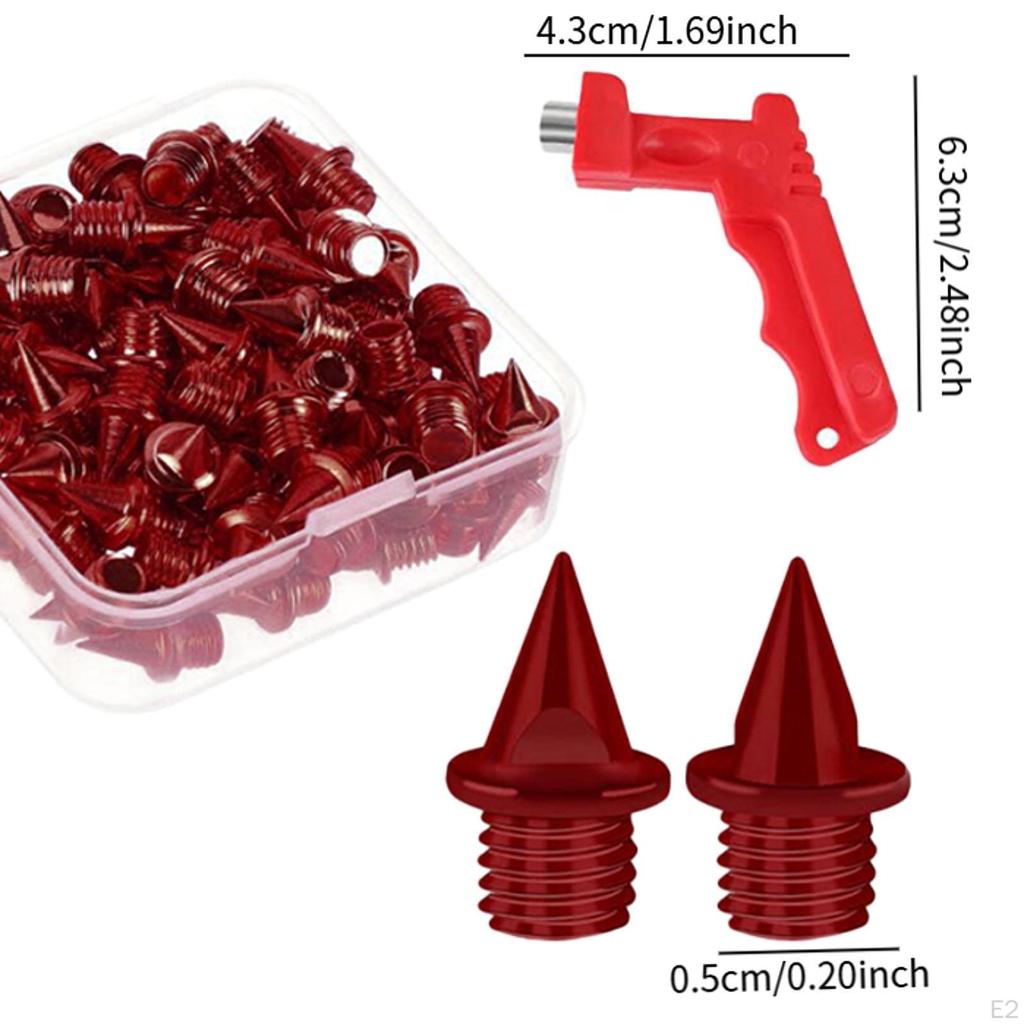 60 шт. сменных шипов для башмаков 5 мм с гаечным ключом