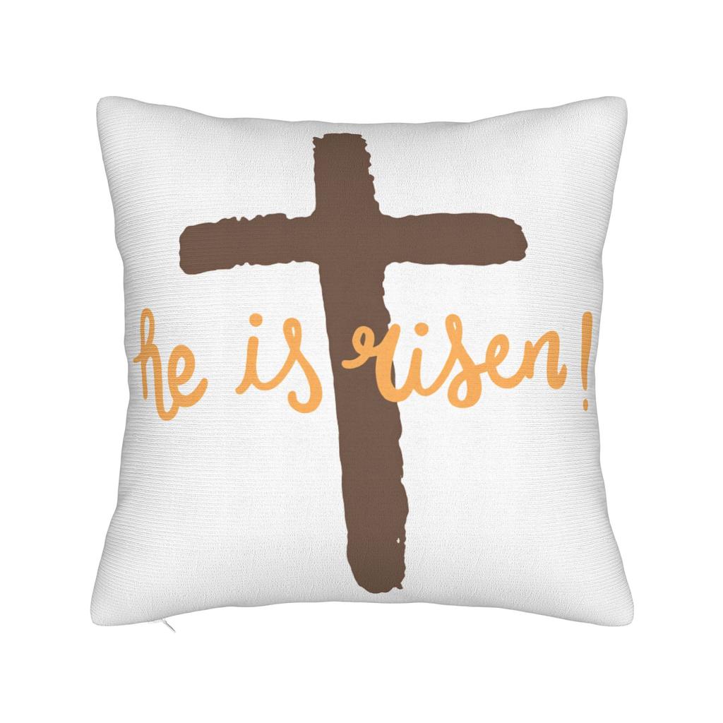He Is Risen Boho Easter Christian Jesus Pillow Case Fashion Pillow Cover Soft Pillowcases For Chair Sofa Home Decor