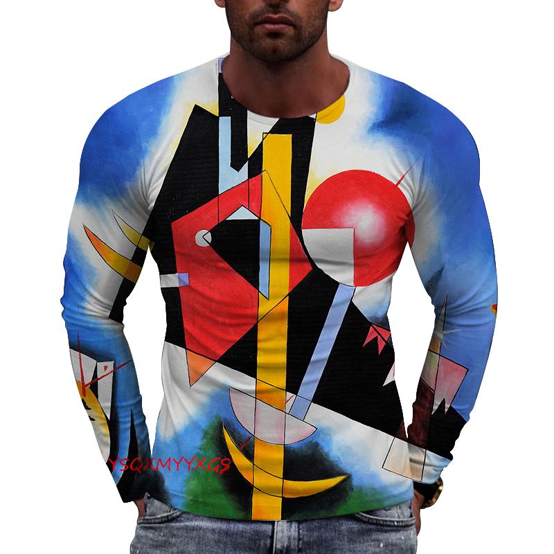 Футболка с 3D-принтом от World Famous, абстрактное искусство, для мужчин и женщин, уличный хип-хоп, с круглым вырезом и длинным рукавом, модная повседневная верхняя статья